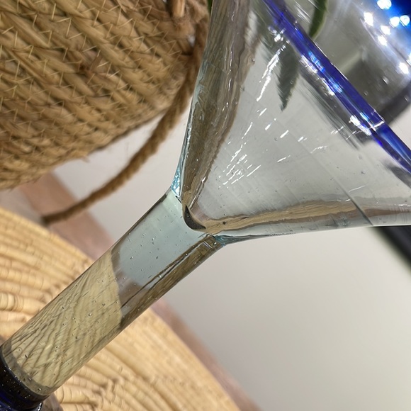 🇲🇽Mexican Blown Glass Margarita Glasses- set of 2🇲🇽 - Picture 4 of 10
